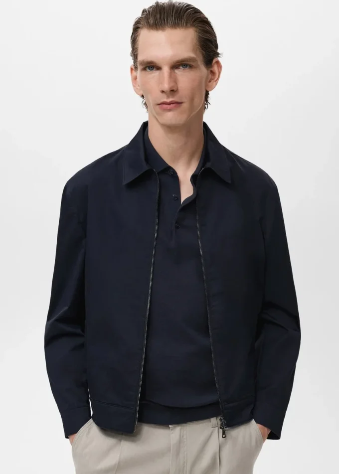 Veste en coton à fermeture éclair