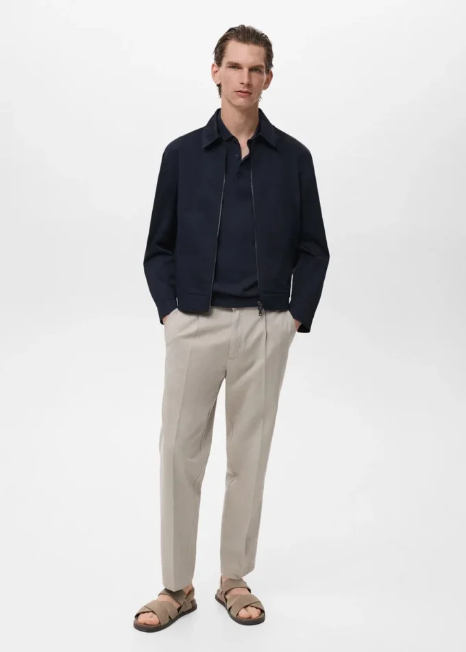 Veste en coton à fermeture éclair