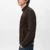 Veste en cuir et daim