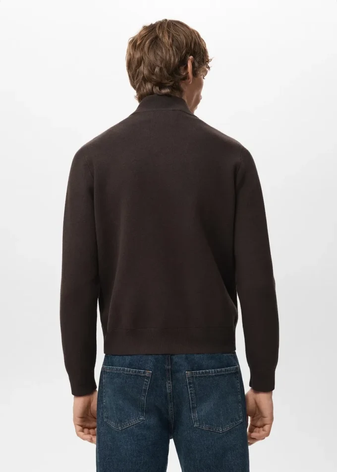 Veste en cuir et daim
