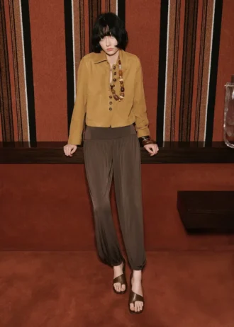 Veste en daim avec boutons