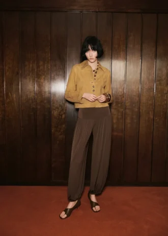 Veste en daim avec boutons