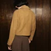 Veste en daim avec boutons