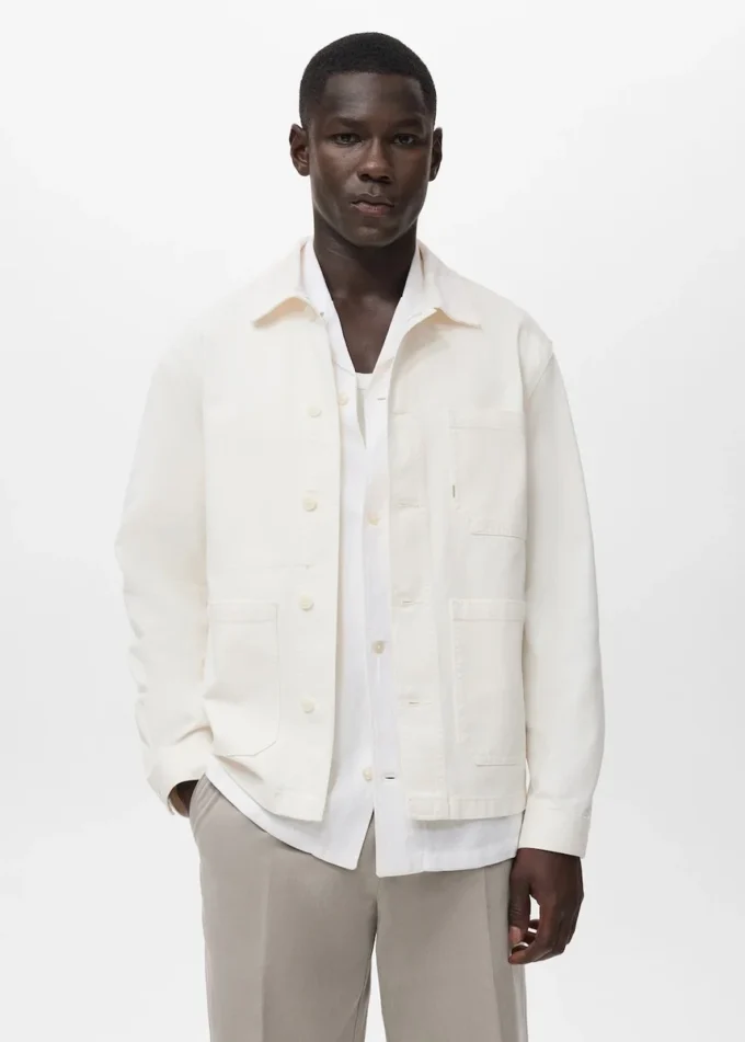 Veste en denim 100 % coton