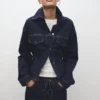 Veste en denim ajustée avec poches