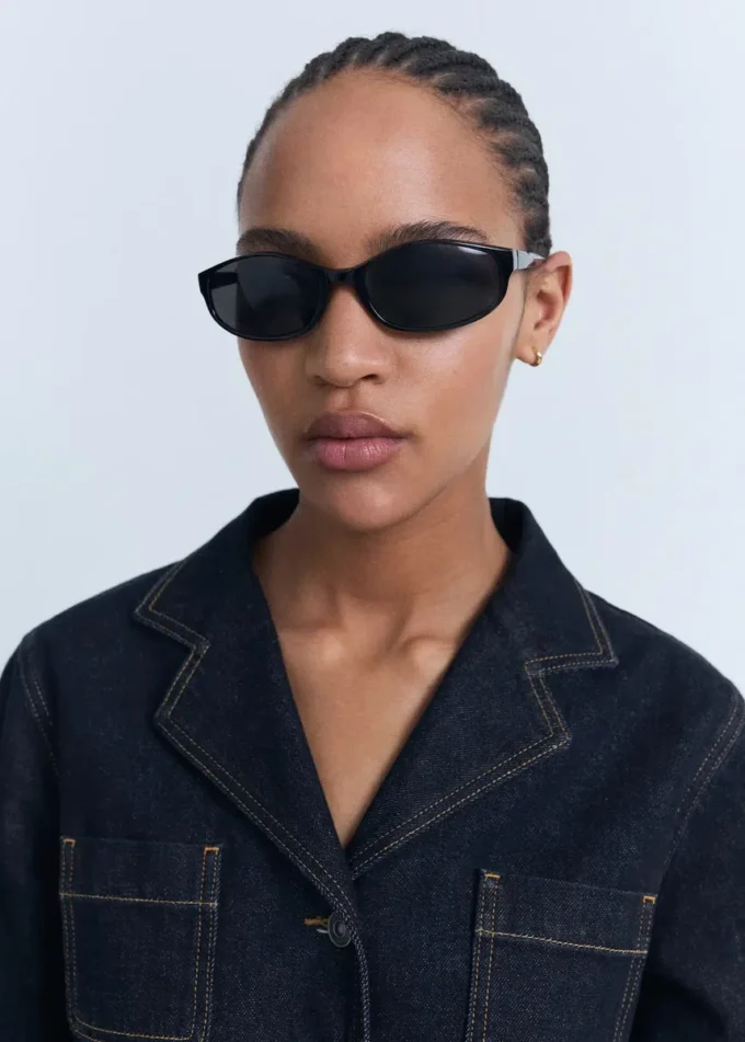 Veste en denim ajustée avec poches