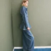 Veste en denim ajustée avec poches