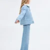 Veste en denim avec doublure en fourrure