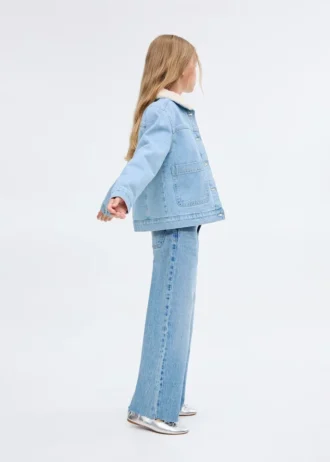 Veste en denim avec doublure en fourrure