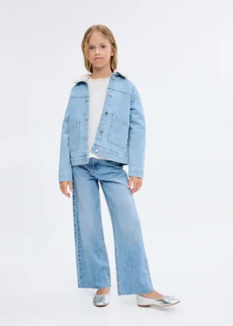 Veste en denim avec doublure en fourrure