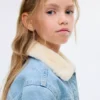 Veste en denim avec doublure en fourrure