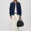 Veste en denim avec doublure en peau de mouton