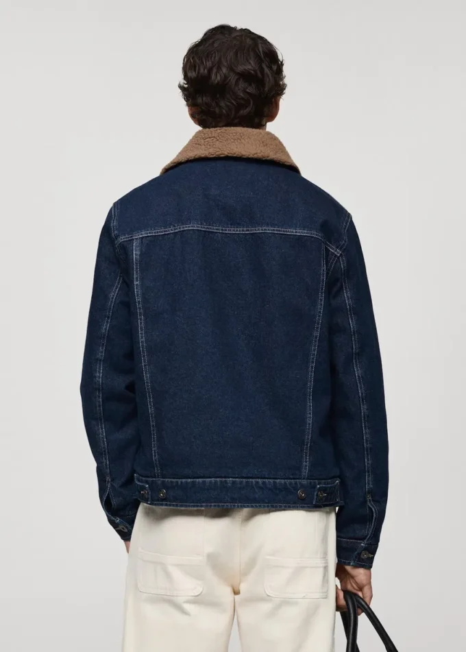 Veste en denim avec doublure en peau de mouton