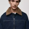 Veste en denim avec doublure en peau de mouton