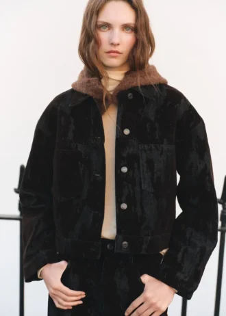 Veste en denim dévoré