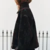 Veste en denim dévoré