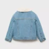 Veste en denim effet fourrure