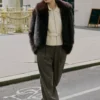 Veste en fausse fourrure avec fermeture à glissière