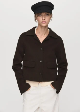 Veste en laine avec boutons