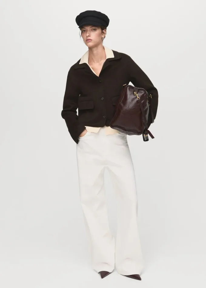 Veste en laine avec boutons