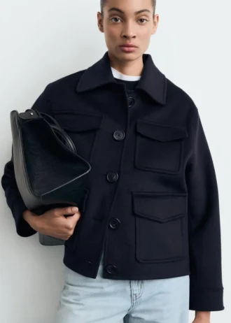 Veste en laine avec poches