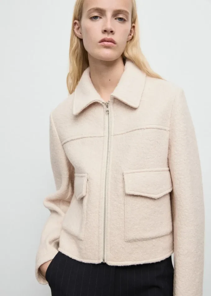Veste en laine avec poches