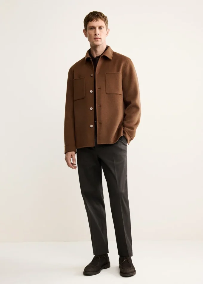 Veste en laine faite main avec fermeture éclair