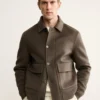 Veste en laine faite main avec poches