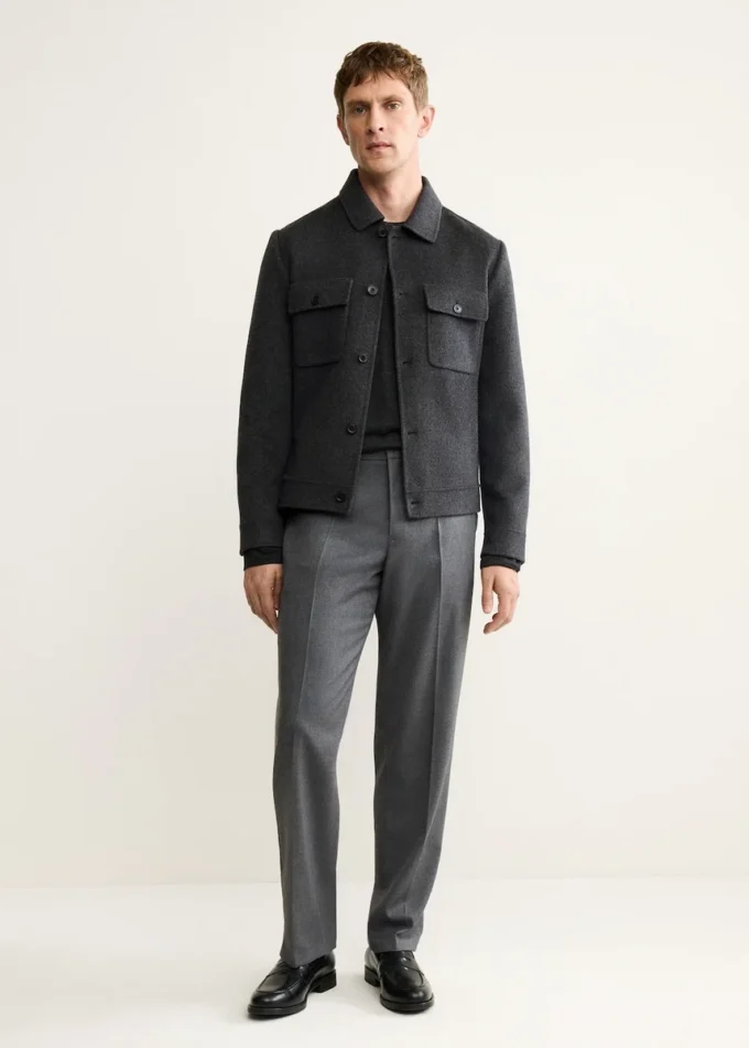 Veste en laine faite main avec poches