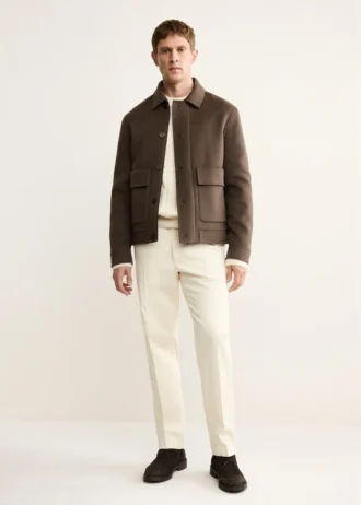 Veste en laine faite main avec poches