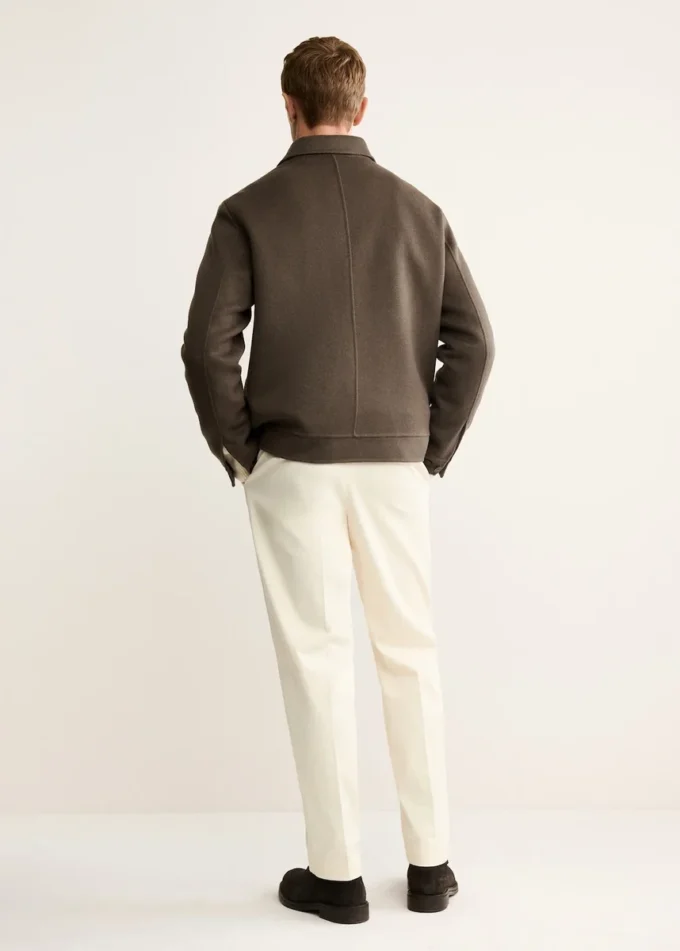 Veste en laine faite main avec poches