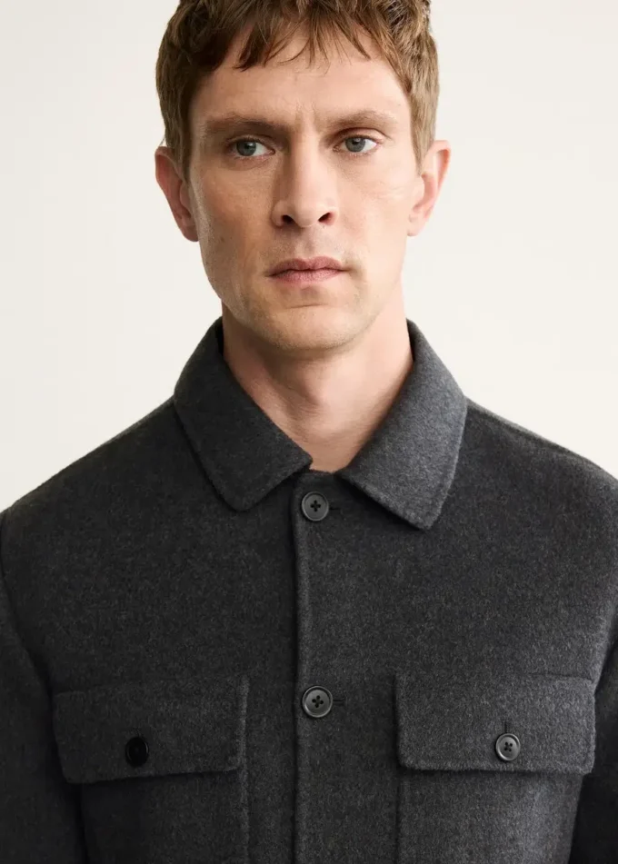 Veste en laine faite main avec poches