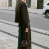 Veste en laine mélangée avec col amovible