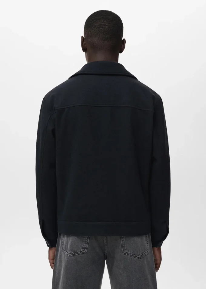 Veste en laine mélangée avec poche