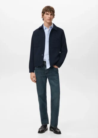 Veste en laine mélangée avec poches