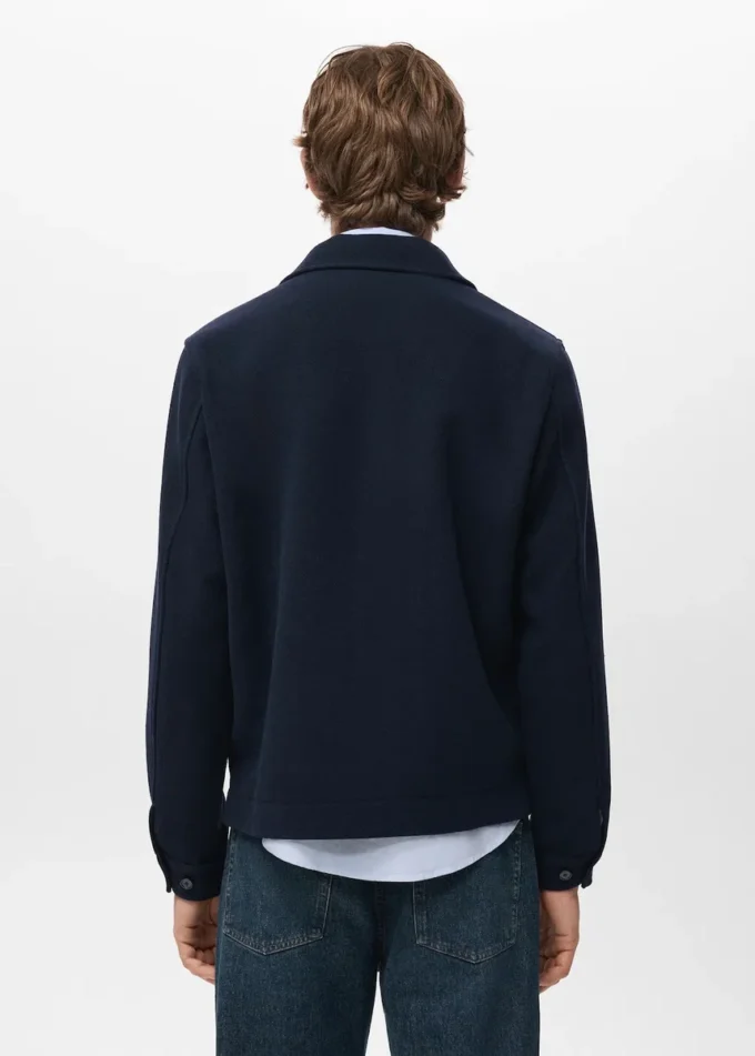 Veste en laine mélangée avec poches