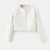 Veste en lin brodée avec paillettes