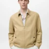 Veste en lin à fermeture éclair
