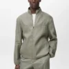 Veste en lin à fermeture éclair