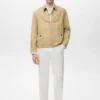 Veste en lin à fermeture éclair
