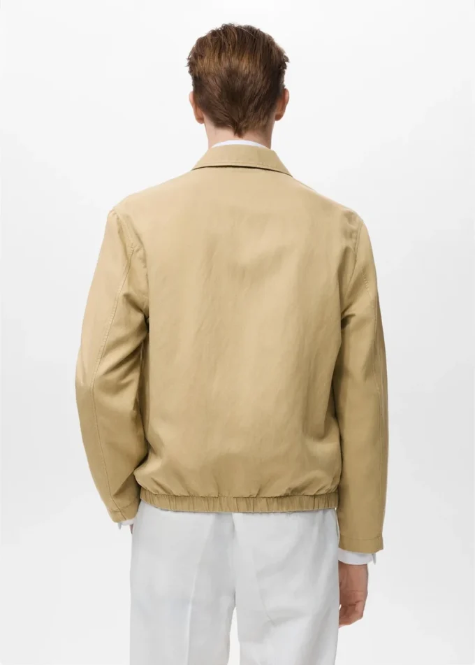 Veste en lin à fermeture éclair