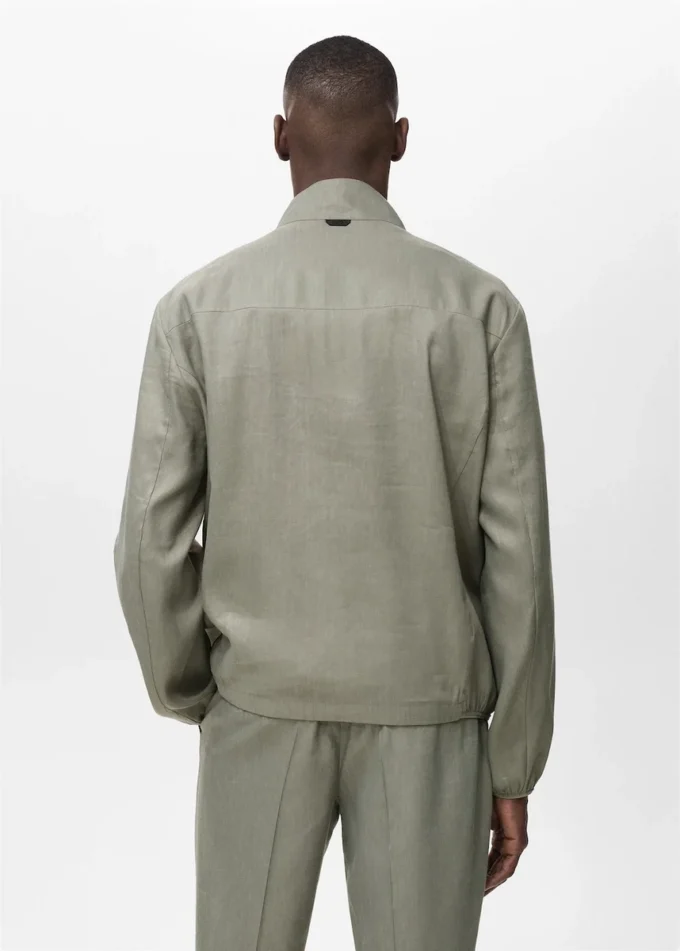 Veste en lin à fermeture éclair