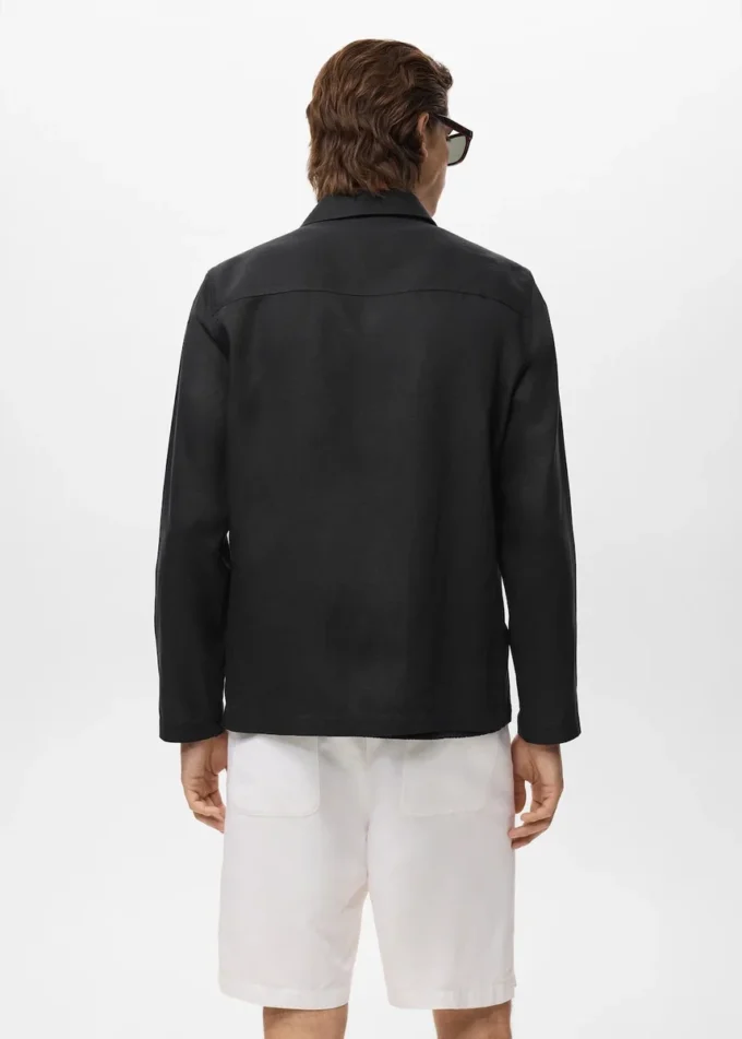 Veste en lin mélangé avec poches