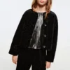 Veste en lurex avec boutons