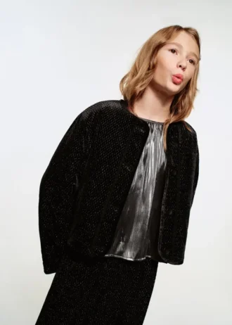 Veste en lurex avec boutons
