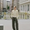 Veste en maille avec ceinture et boucle