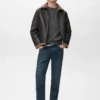 Veste en polaire simili cuir