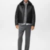 Veste en polaire simili cuir