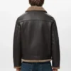 Veste en polaire simili cuir
