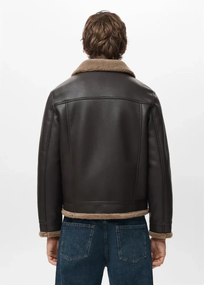 Veste en polaire simili cuir
